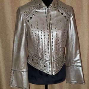 Double D Ranch, XS, Embellished Leather Jacket